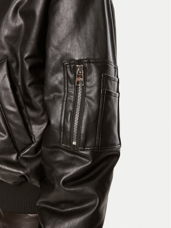 Silvian Heach Silvian Heach Яке от имитация на кожа Tady GPA24018GB Черен Regular Fit