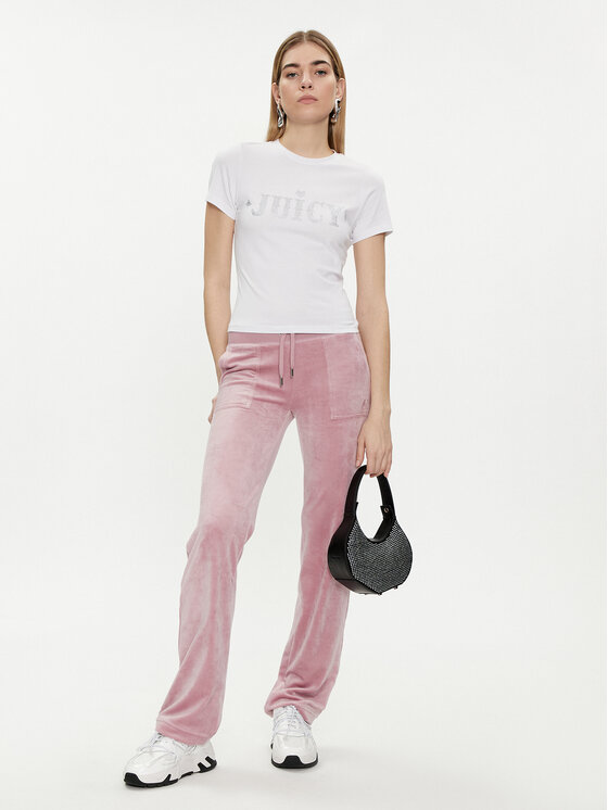 Juicy Couture Juicy Couture T-Shirt Ryder Rodeo JCBCT223826 Biały Slim Fit