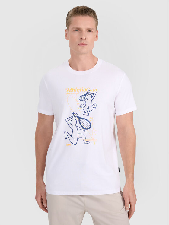 4F 4F T-Shirt MIDSHOP TEXTILE Biały Regular Fit