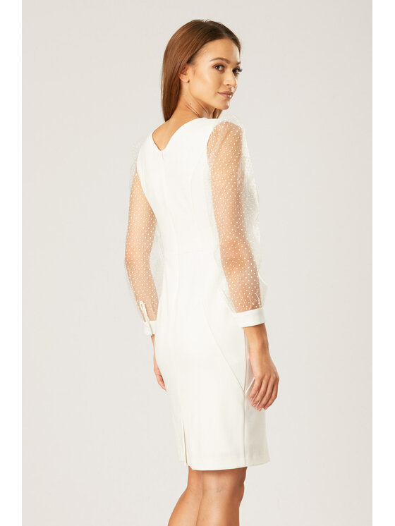 QUIOSQUE QUIOSQUE Sukienka codzienna 4JE014 Biały Regular Fit