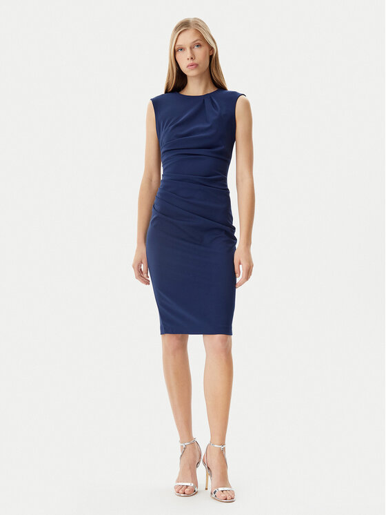 Rinascimento Rinascimento Kokteiļkleita CFC0122548003 Tumši zils Regular Fit