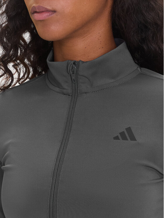 adidas adidas Тениска от техническо трико Hyperglam JN2656 Сив Slim Fit