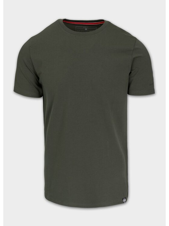 PITBULL PITBULL T-Shirt MINIMAL Zielony Regular Fit