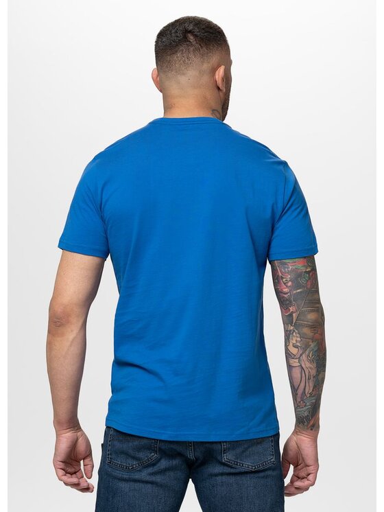 PITBULL PITBULL T-Shirt LOGO PALMS Niebieski Regular Fit