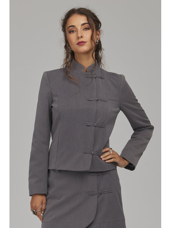 NIFE NIFE Marynarka Z102 Szary Regular Fit