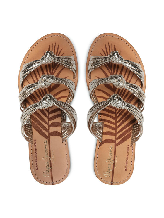 Pepe Jeans Pepe Jeans Šľapky March Mets PLS90448 Zlatá
