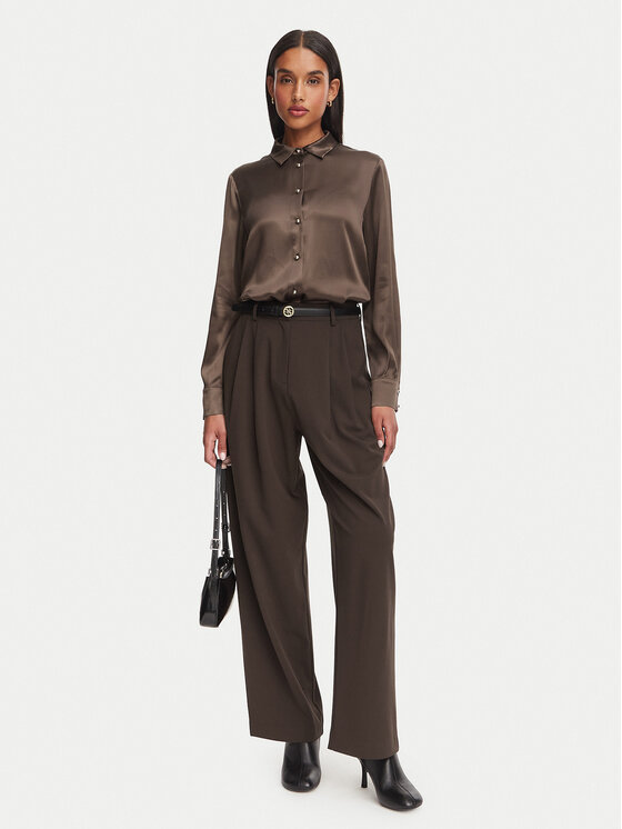 Nine West Nine West Košulja 62KLD1100 Tamno smeđa Regular Fit