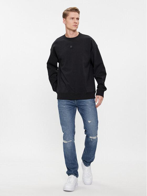 HUGO Hugo Džemperis Dettil 50509270 Juoda Relaxed Fit