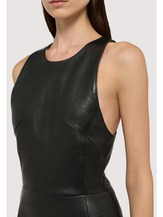 Trussardi Trussardi Vestito di pelle 7874A001797N033 Nero Slim Fit