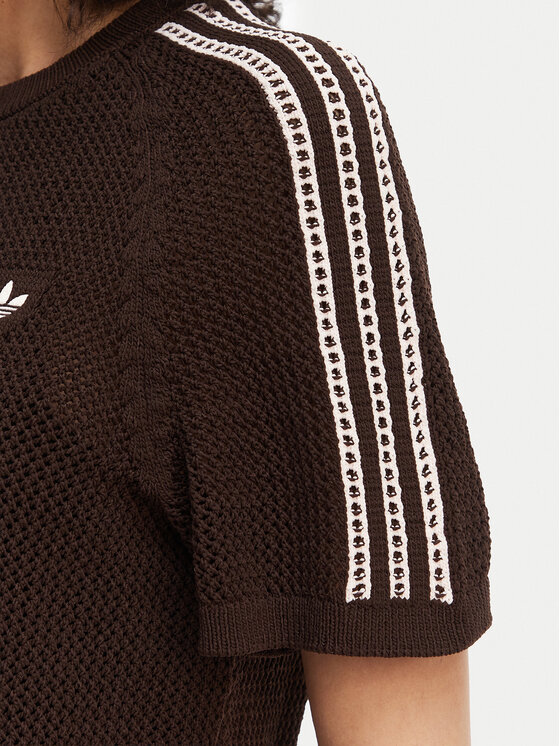 adidas adidas Плетена рокля Knitted Crochet KE0203 Кафяв Loose Fit