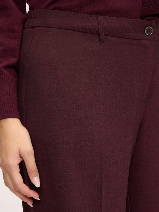 Fiorella Rubino Fiorella Rubino Spodnie materiałowe P085T005509N036 Bordowy Flared Fit