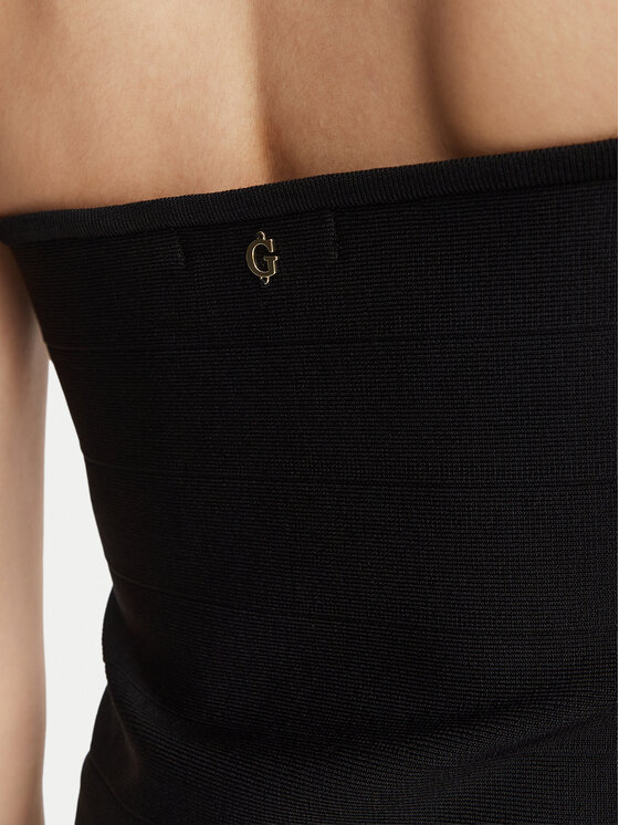 Guess Guess Top W6YR37 Z1042 Crna Slim Fit
