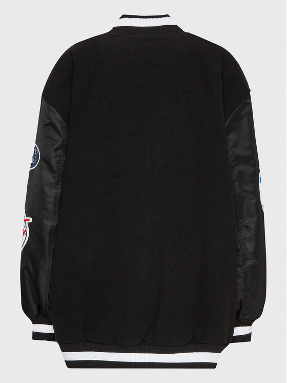 Tommy Jeans Curve Tommy Jeans Curve Kurtka bomber Letterman DW0DW15076 Czarny Oversize