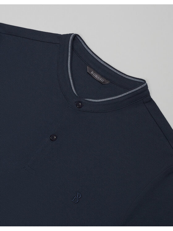 Borgio Borgio Polo stornara Granatowy Classic Fit