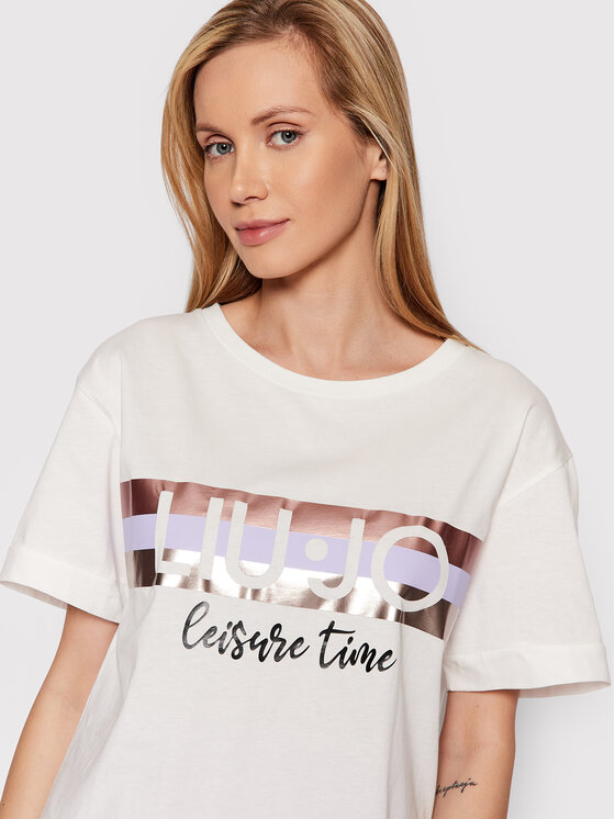 Liu Jo Liu Jo Tricou 5A2045 JS923 Alb Regular Fit