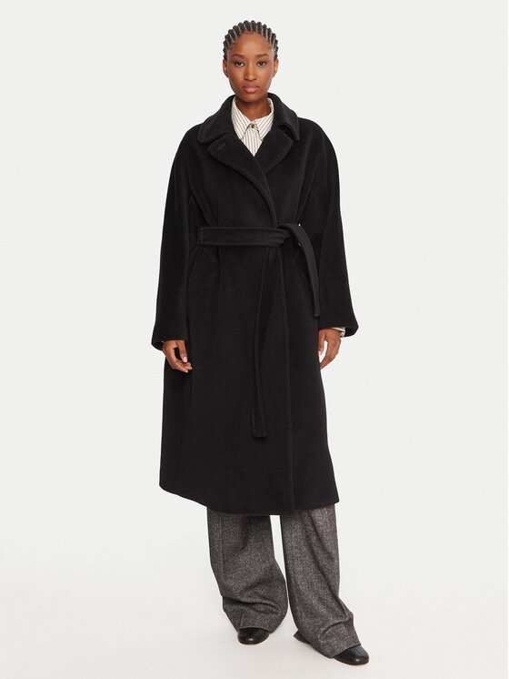 Marella Marella Cappotto di lana English 2523016142 Nero Regular Fit