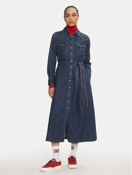 Levi's® Levi's® Džínsové šaty Quinney A8658-0000 Tmavomodrá Regular Fit