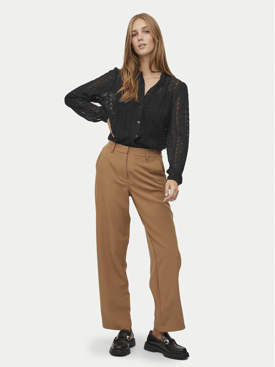 Vila Vila Camicia Chikka 14082977 Nero Regular Fit