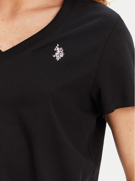 U.S. Polo Assn. U.S. Polo Assn. Marškinėliai WUP0635 Juoda Classic Fit