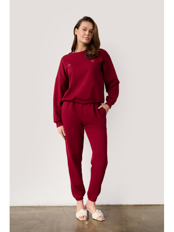 TRIPLES TRIPLES Bluza Boxy Love Red Czerwony Regular Fit