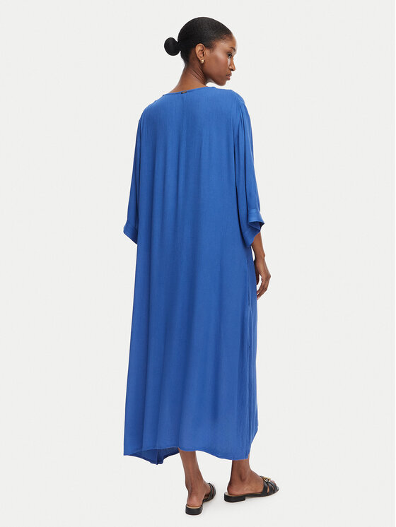 Selmark Selmark Пляжна сукня V-Neck BN395 Голубий Relaxed Fit