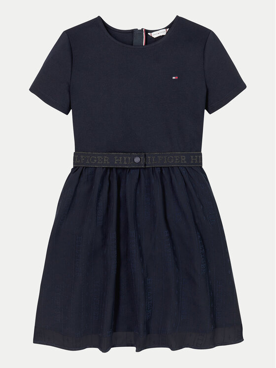 Tommy Hilfiger Tommy Hilfiger Sukienka codzienna KG0KG08197 M Granatowy Regular Fit