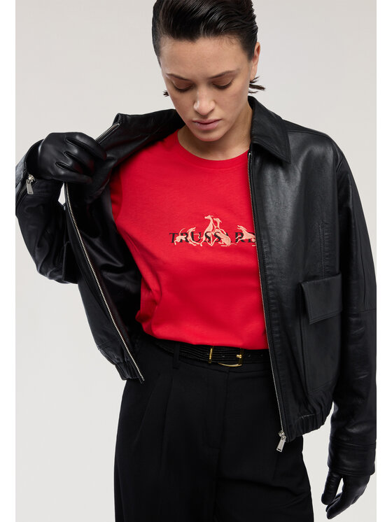 Trussardi Trussardi T-shirt G1336000245N016 Rosso Regular Fit