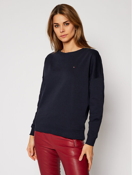 Tommy Hilfiger Felpa Open-Nk WW0WW29380 Blu scuro Oversize • Modivo.it