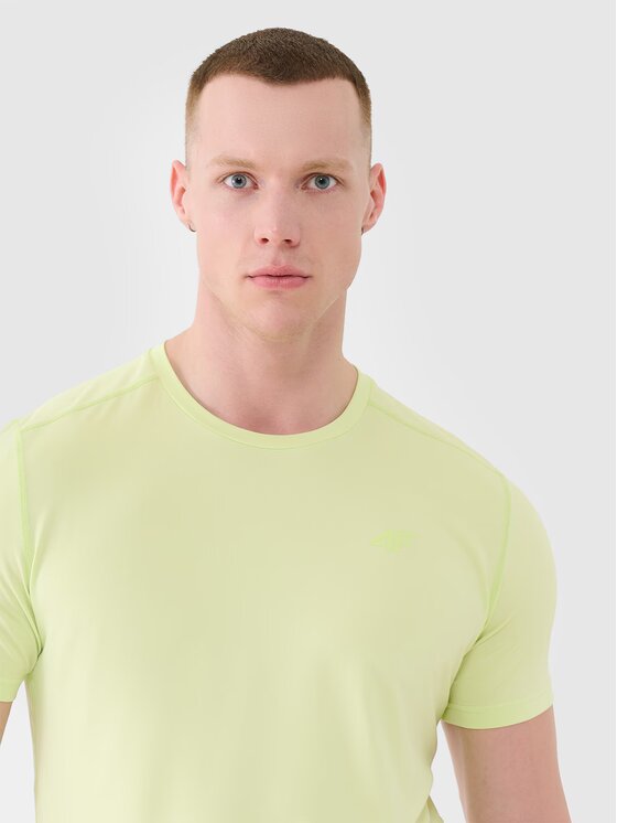 4F 4F T-Shirt 4FWSS25TFTSM1343-45S Zelená Regular Fit