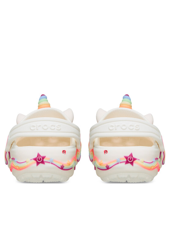 Crocs Crocs Чехли Toddler Crocs Iam Unicorn Lights Classic Clog 212508 Бял