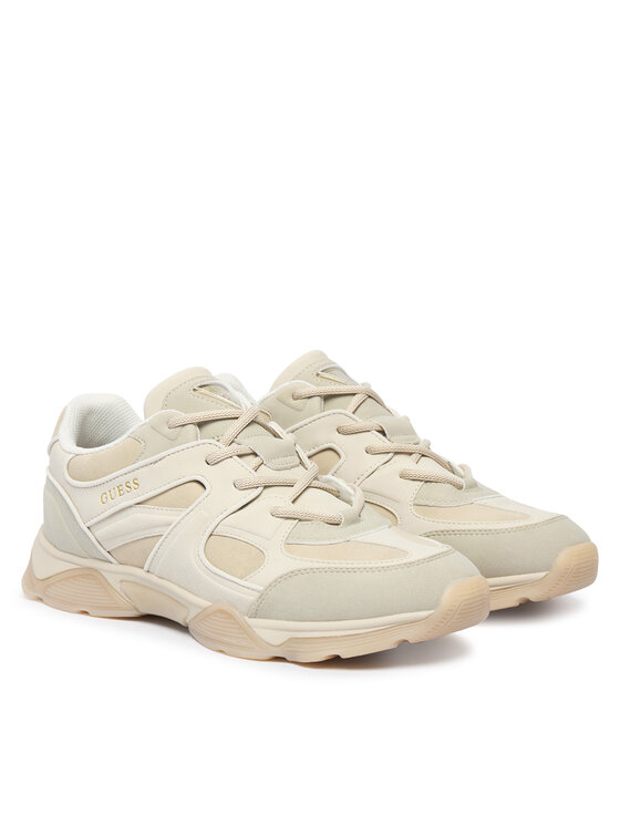 Guess Guess Sneakersy FMFCAR FAB12 Beżowy jasny