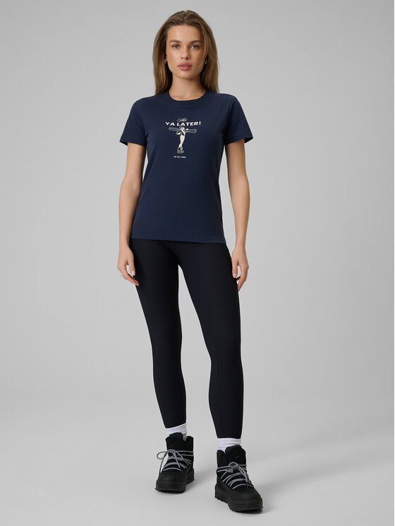 4F 4F T-Shirt WINTER CLUB Granatowy Regular Fit