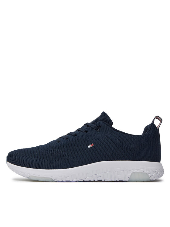 Tommy Hilfiger Tommy Hilfiger Sportcipő Corporate Knit Rib Runner FM0FM02838 Sötétkék
