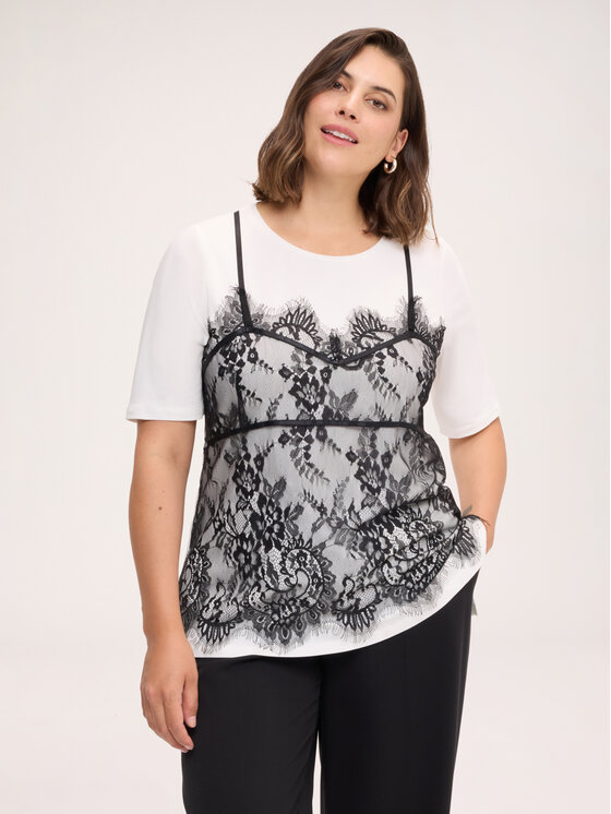 Fiorella Rubino Fiorella Rubino T-Shirt G0DKL009295N0S1 Biały Regular Fit