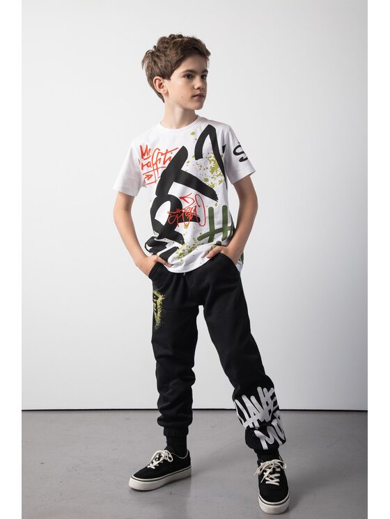 Coccodrillo Coccodrillo Spodnie dresowe ZC5120202SBJ-021 Czarny Regular Fit