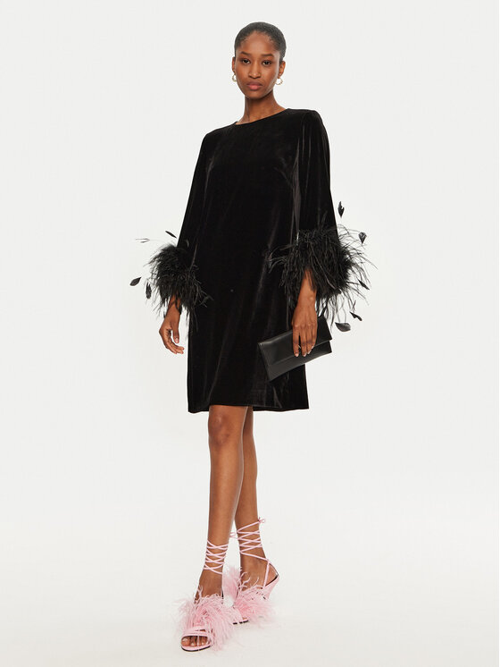 Luisa Spagnoli Luisa Spagnoli Rochie cocktail Ghiro 541512 Negru Regular Fit