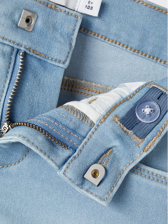 NAME IT NAME IT Jeans kratke hlače 13212184 Svetlo modra Slim Fit