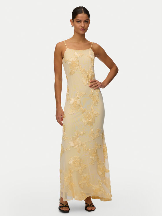 Vero Moda Vero Moda Rochie de seară Quinn 10348532 Galben Regular Fit