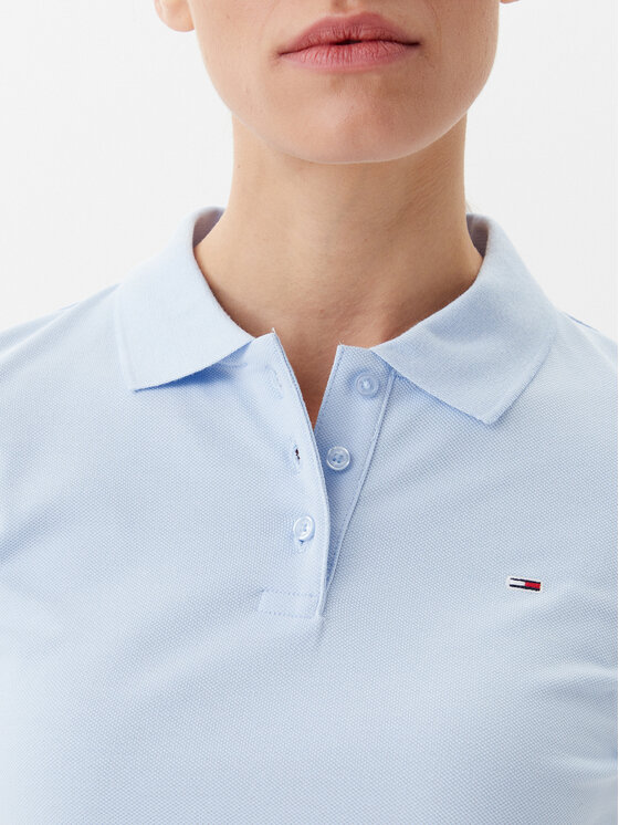 Tommy Jeans Tommy Jeans Polokošile Essential DW0DW20160 Světle modrá Slim Fit