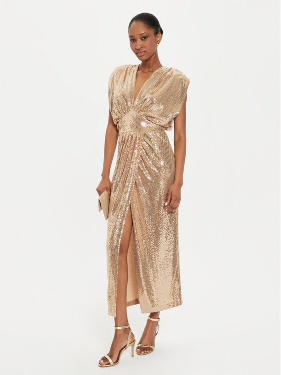 Rinascimento Rinascimento Rochie de seară CFC0121029003 Auriu Regular Fit