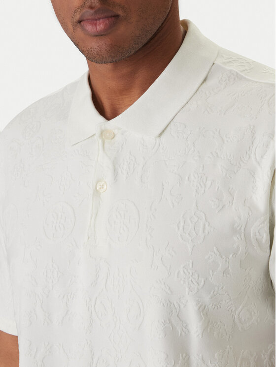 Guess Guess Polokošile M6RP25 KCFE2 Écru Regular Fit