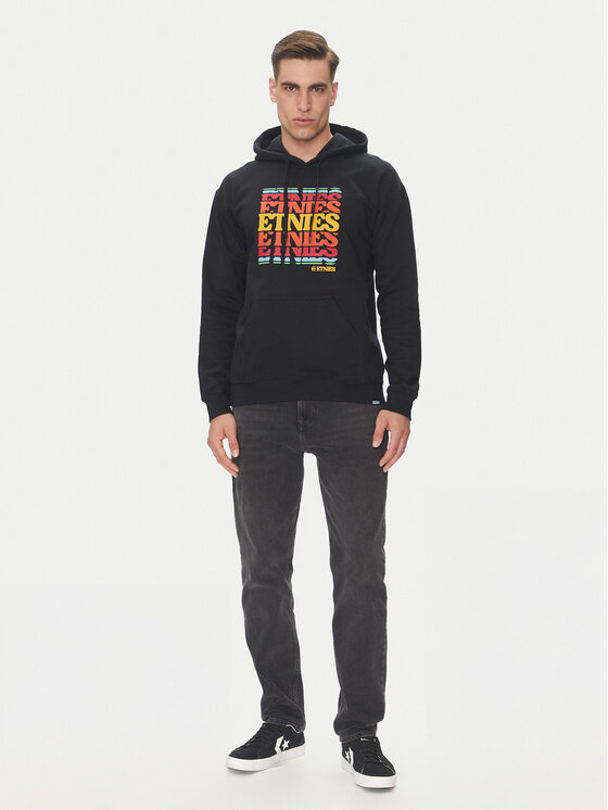 Etnies Etnies Felpa Retro Stack 4130004134 Nero Regular Fit