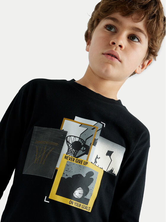 Mayoral Mayoral Bluza 7092 Črna Regular Fit
