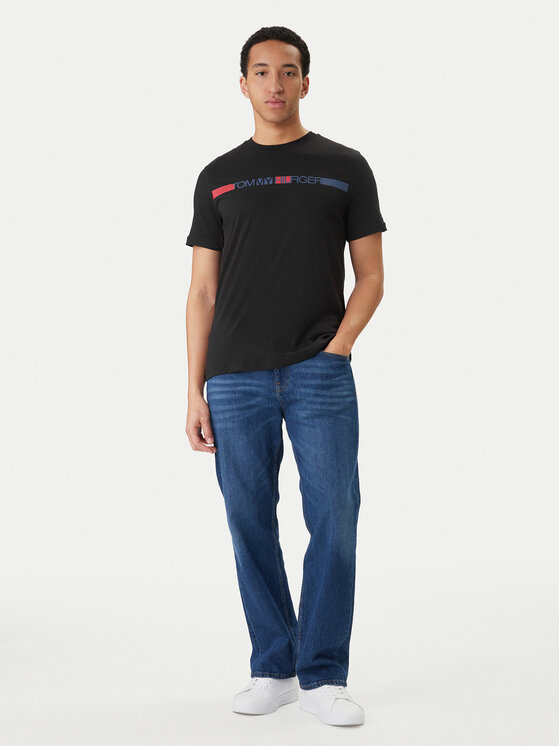 Tommy Hilfiger Tommy Hilfiger T-Shirt Brand Love MW0MW42368 Černá Regular Fit