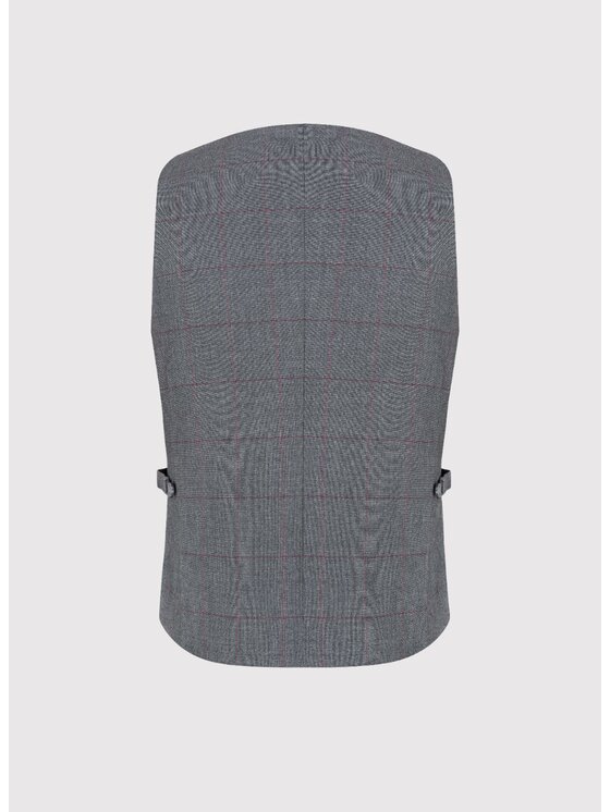 Pako Lorente Pako Lorente Kamizelka P24WF-8X-003 Szary Slim Fit