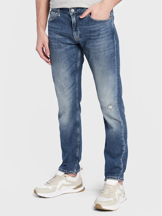 Calvin Klein Jeans Дънки J30J322429 Тъмносин Slim Fit