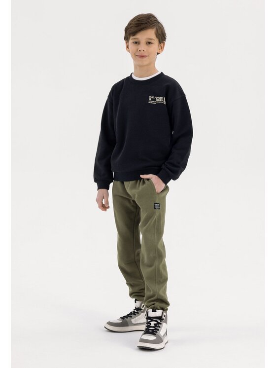 minoti minoti Spodnie dresowe 23fleece45 Khaki Regular Fit