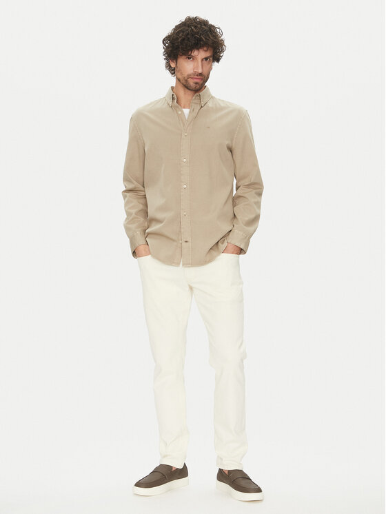 Calvin Klein Calvin Klein Marškiniai K10K114200 Smėlio Comfort Fit
