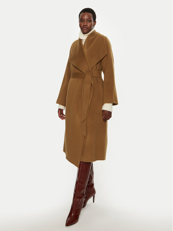 IVY OAK Cappotto di lana Carrie Rose IO111048 Marrone Loose Fit, taglia : 38