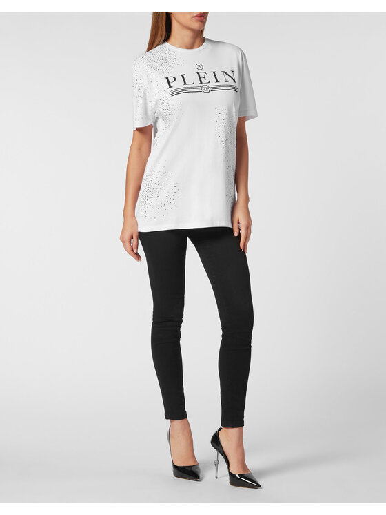 PHILIPP PLEIN PHILIPP PLEIN T-Shirt 9811 Biały Over Fit